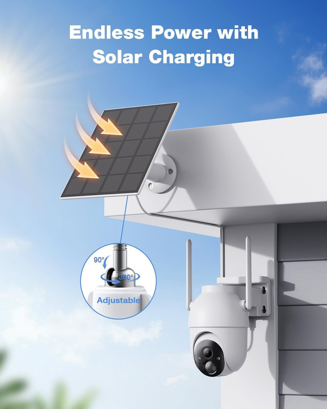 Solar Security Cameras Wireless Outdoor with Built-In Local Storage, No Subscrip gallery