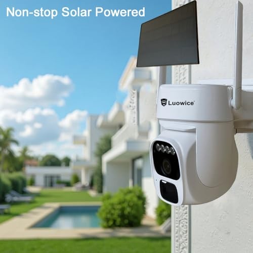 Solar Security Camera Wireless Outdoor, 3W Solar Panel, 360° Pan Tilt Solar gallery