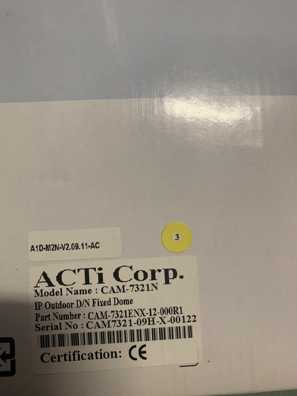 ACTi CAM-7321N MPEG-4 Real-Time Network Streaming Outdoor IP Rugged Dome Camera