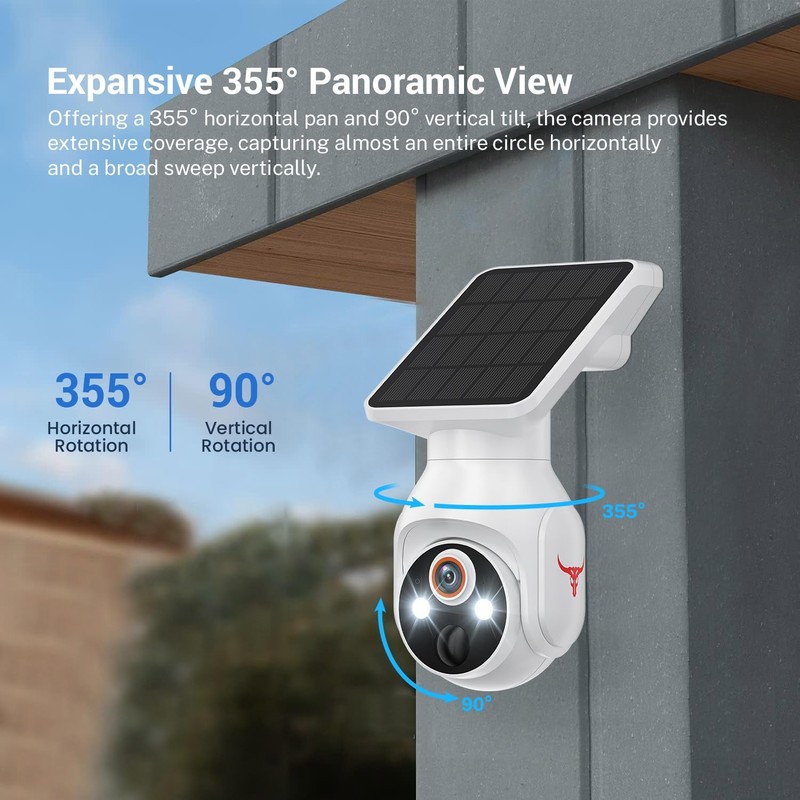 Solar-Powered 1080p Battery Camera, Security Cameras Wireless Outdoor for Hom... gallery