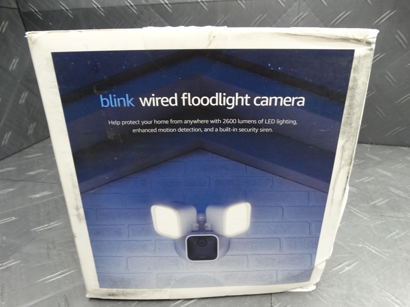 Blink Wired Outdoor Floodlight Smart Security Camera 2600 Lumens BFM00100UW gallery