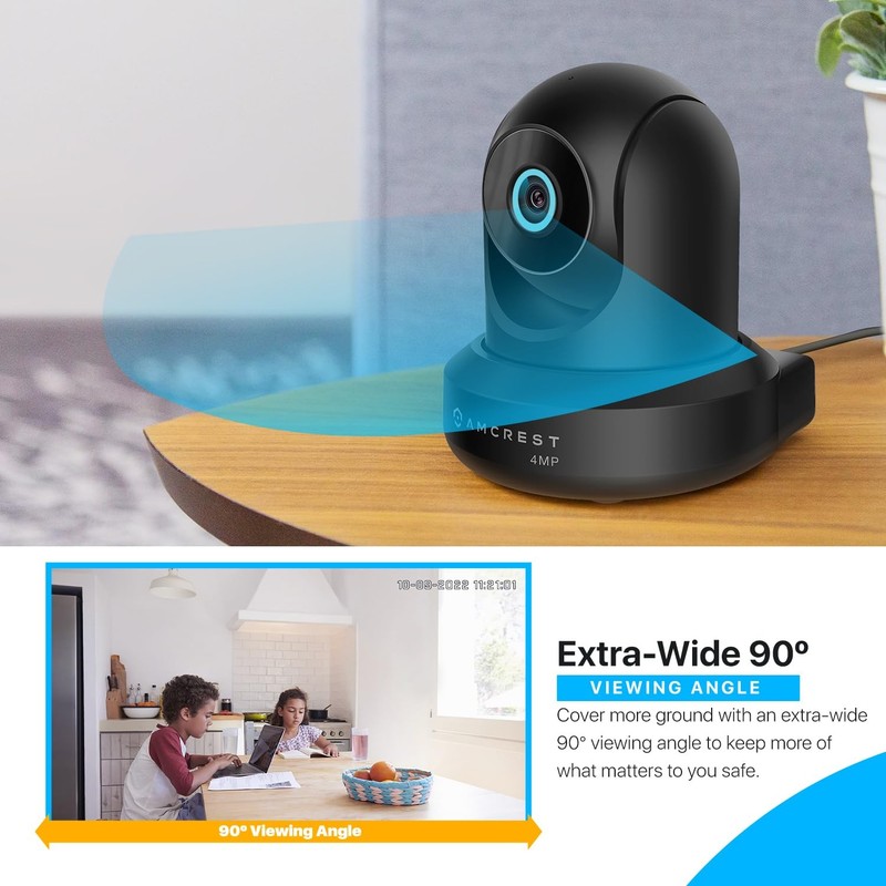 Amcrest 4MP ProHD Indoor WiFi Security IP Camera with Pan/Tilt Two Way Audio gallery