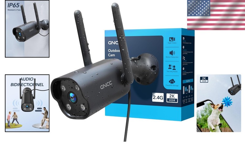 Waterproof 2K WiFi Camera with Motion Detection & Cloud Storage for Home Safety gallery