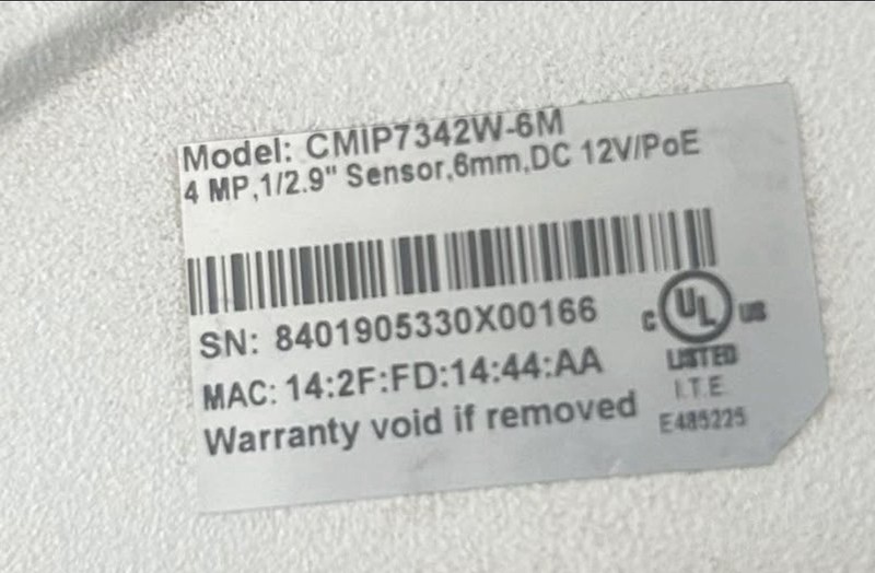 LTS CMIP7342W-6M 4MP PoE Wired IP/Network Dome Security Camera, White gallery