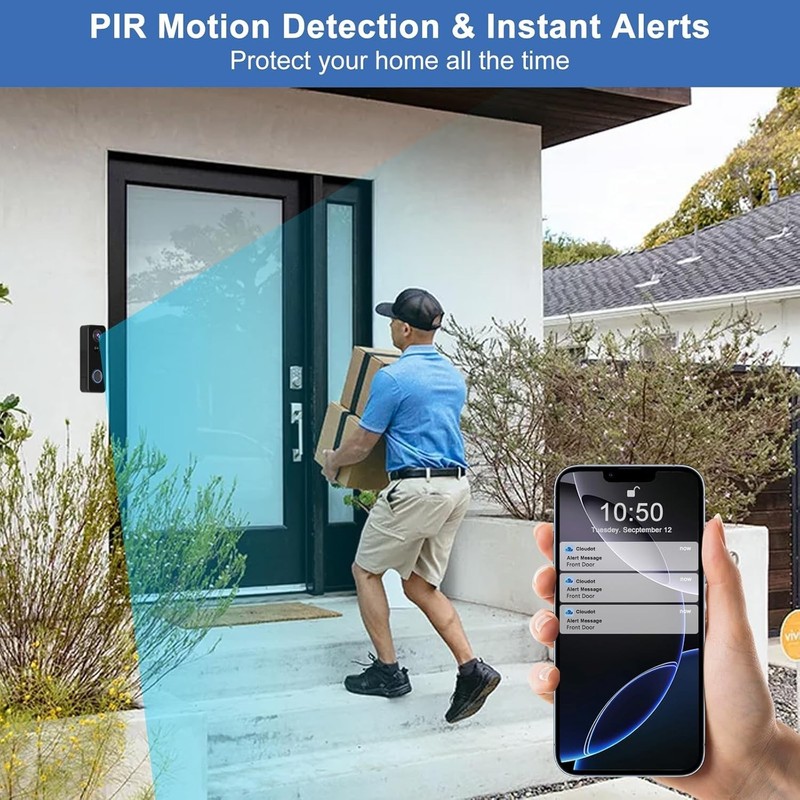 Doorbell Camera Wireless, Head-to-Toe Video - No Subscription Required,2K HD ... gallery