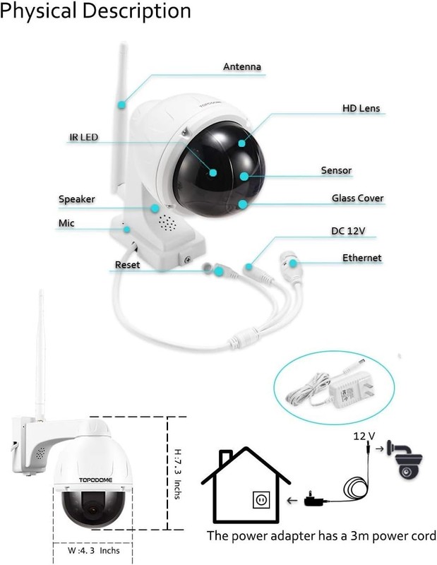 940nm RTSP PTZ Camera Outdoor WiFi for Home Security Human Tracking, Surveill... gallery