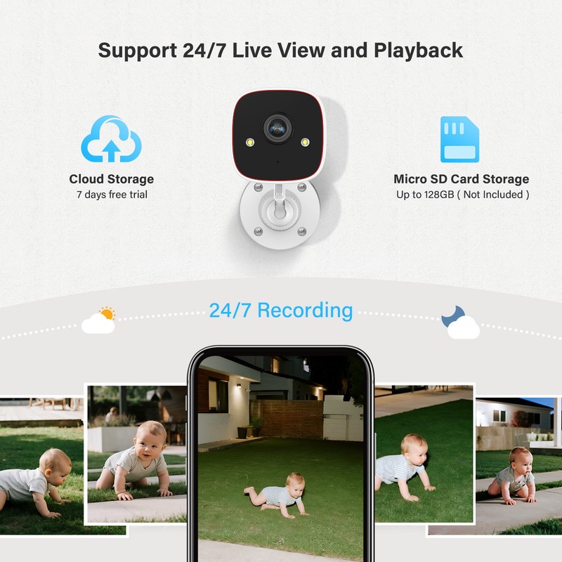 Wireless Security Camera System Smart Night Vision Outdoor WiFi Room Cameras Lot gallery