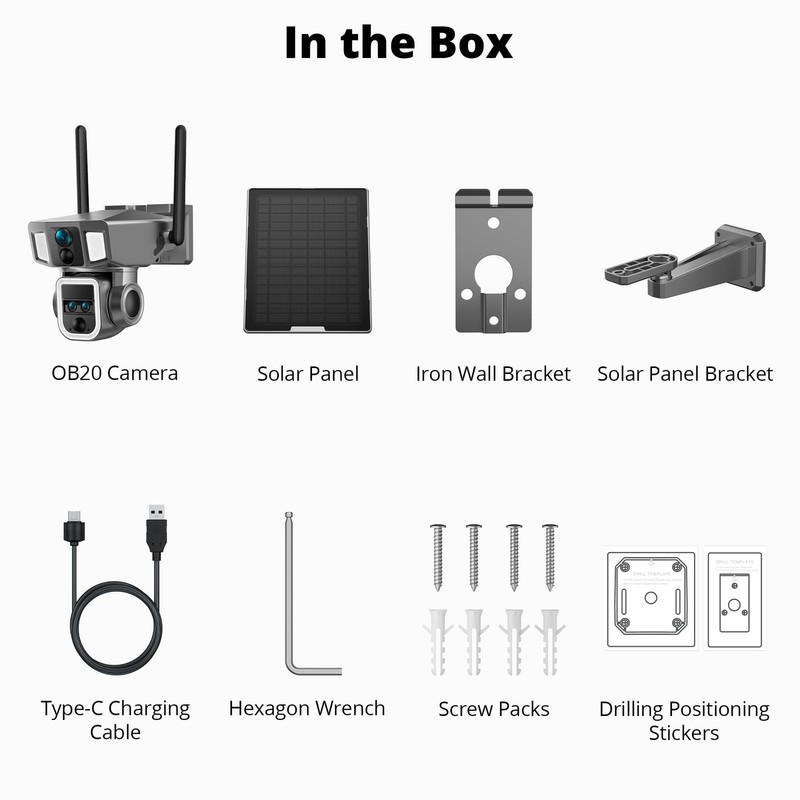 4G Cellular Security Camera, 4K Wireless Outdoor Solar Camera Triple Lens Bul... gallery