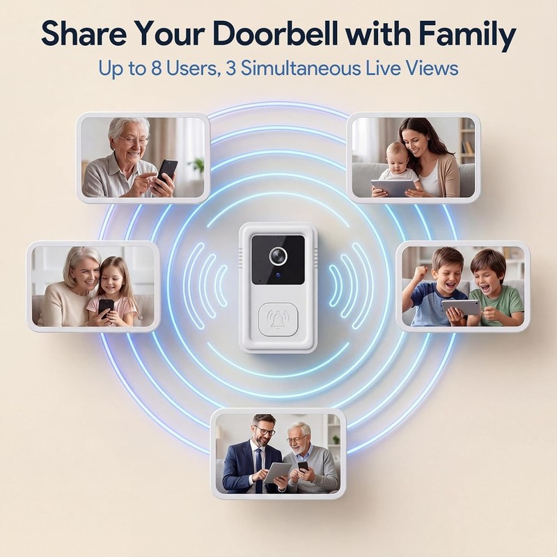 Wireless Video Doorbell with 2-Way Audio & HD Night Vision for Ultimate Security gallery