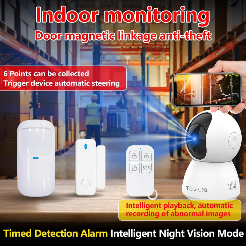 Indoor Security Camera, 1080P HD Dog-Camera, 2.4Ghz Wifi Smart Home Security Sys gallery