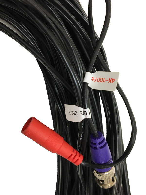 100Ft Video BNC Cable for Night Owl HD CCTV Security Camera Wire Cord, OEM gallery