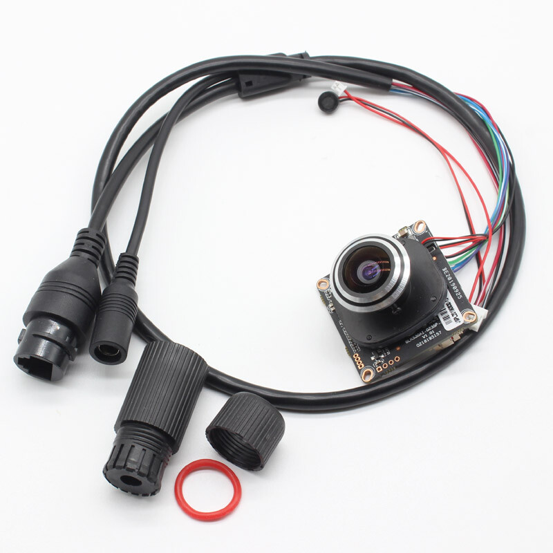HD CCTV 4MP IP Camera Module Network Security board CMOS H.265+ 1.7mm fisheye gallery