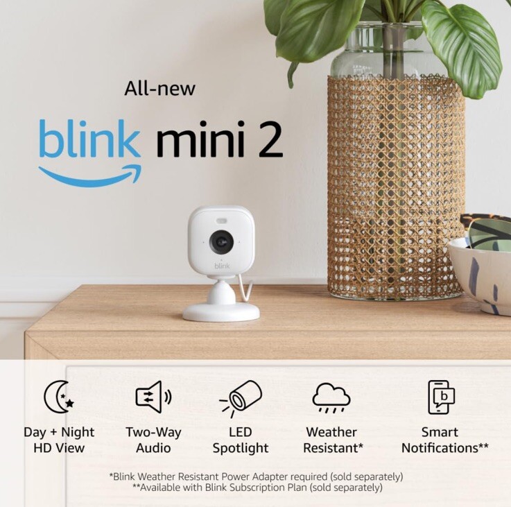 🔥Blink All-New Mini 2 Smart Security Cam Built-In Spotlight Motion Detection🔥