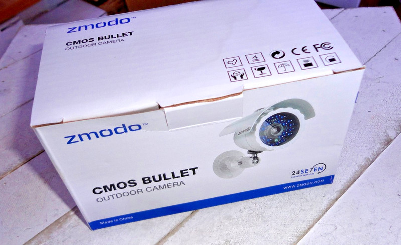 Zmodo ZMD-CBH-BBS23NM Bullet Security Camera with 80ft Night Vision + BNC Cable