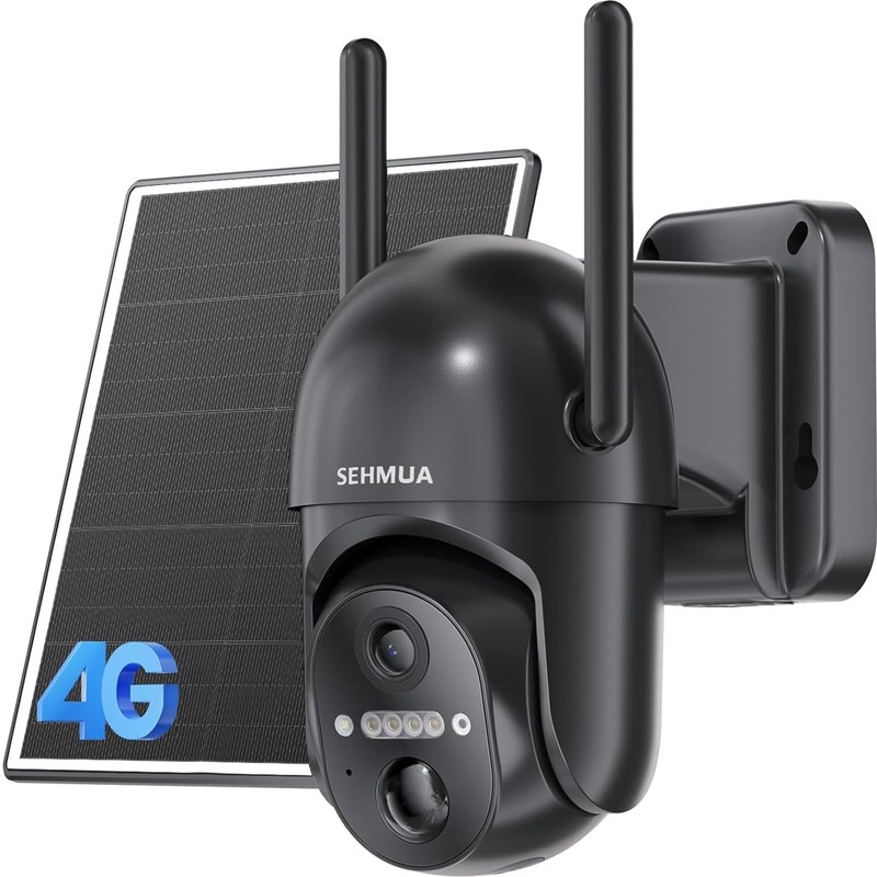 4G LTE Cellular Solar Security Camera Wireless Outdoor, No Wi-Fi Solar Powere…