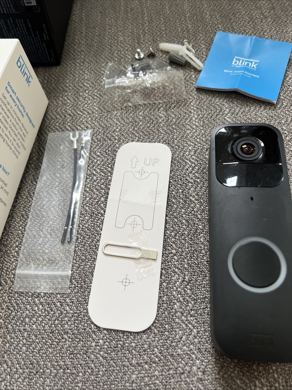 Blink Video Doorbell Wired/Wireless Two Way Audio HD Video and Alexa Black