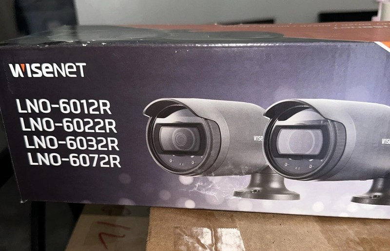 Hanwha Wisenet LNO-6022R 2MP PoE Grey/black 4MM Bullet Camera *NOB* Unused NDAA gallery