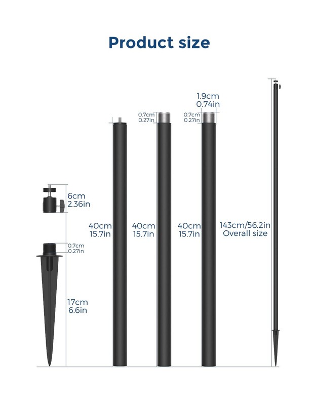 Ground Stake Mount with Weatherproof Silicon Cover for Ring Stick Up Cam Batt... gallery