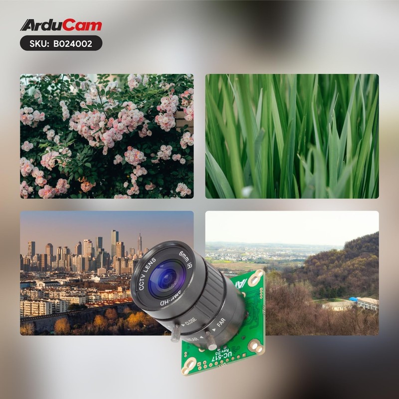 Arducam IMX477 Pi HQ Camera for Raspberry 5, camera+CS lens, color gallery