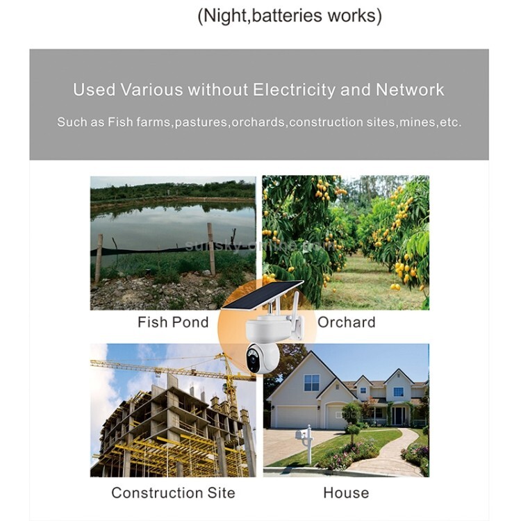 Solar Security Camera, Wireless 2.4GHz WiFi Camera, Solar Powered 15000mAh gallery