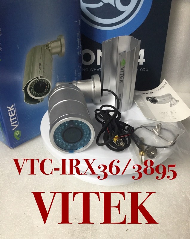 VITEK VTC-IRX36/3895 Security Color Camera 550TV 3.8-9.5mm 36 IR (SN:LL6574) NEW