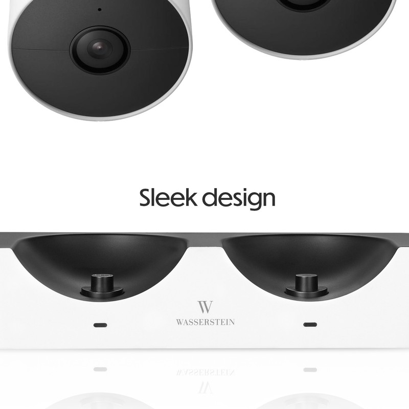 Dual Charging Station Dock for Google Nest Cam Outdoor or Indoor, Battery gallery