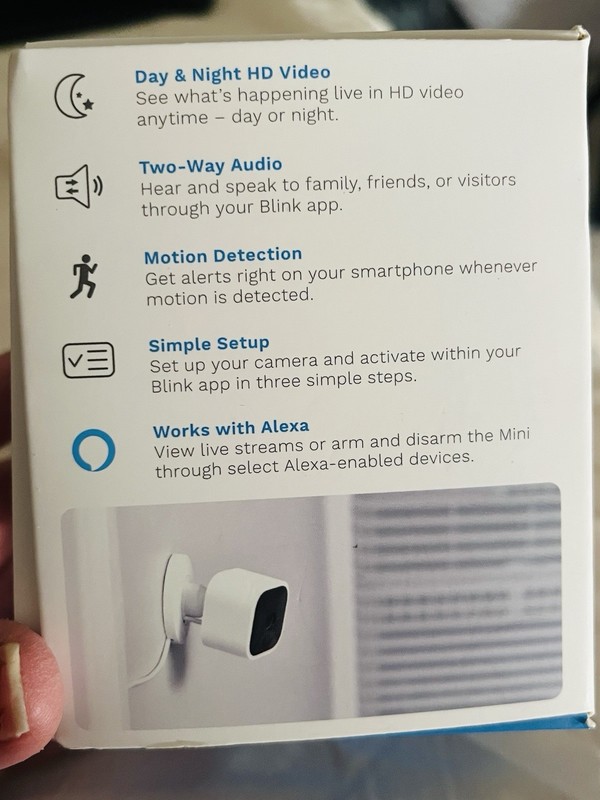 Blink Mini Indoor Plug-In Live HD Smart Security Camera (New in open Box) gallery