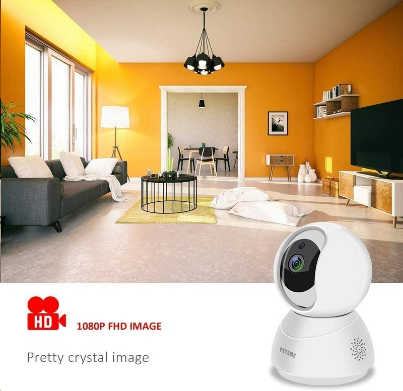 Peteme Baby Monitor 1080P FHD Home WiFi Security Camera Sound/Motion Detection w gallery