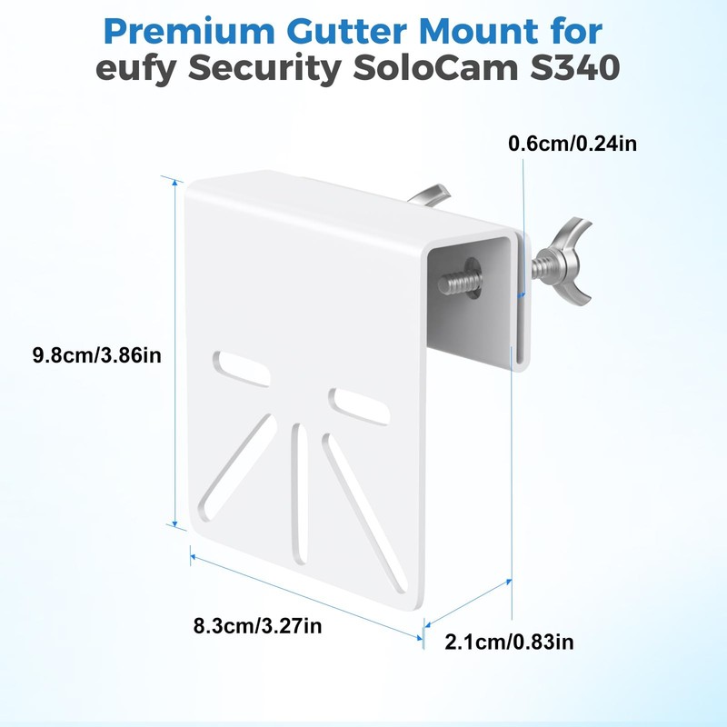 Gutter Mount Bracket Compatible with eufy Security SoloCam S340/E30/E42, eufy... gallery