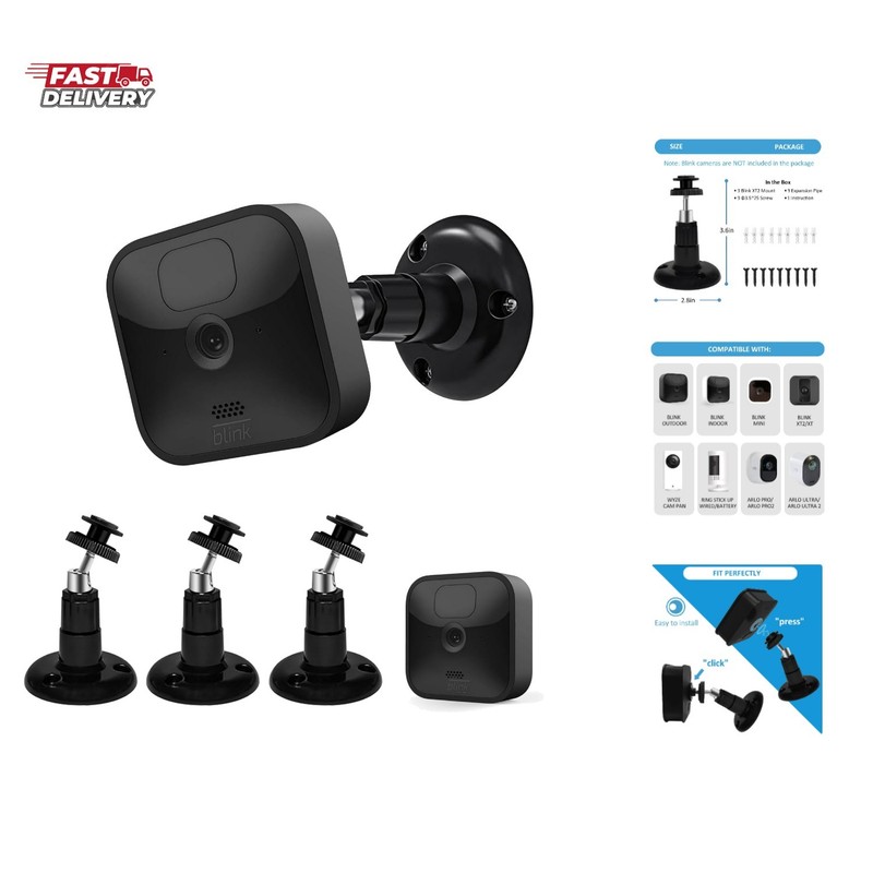 Blink Outdoor Camera Mount, 360 Degree Adjustable Indoor/Outdoor Wall Mount B…