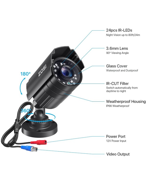 1080P HD TVI Security Camera for Home Office Surveillance CCTV System, 2MP Ou... gallery