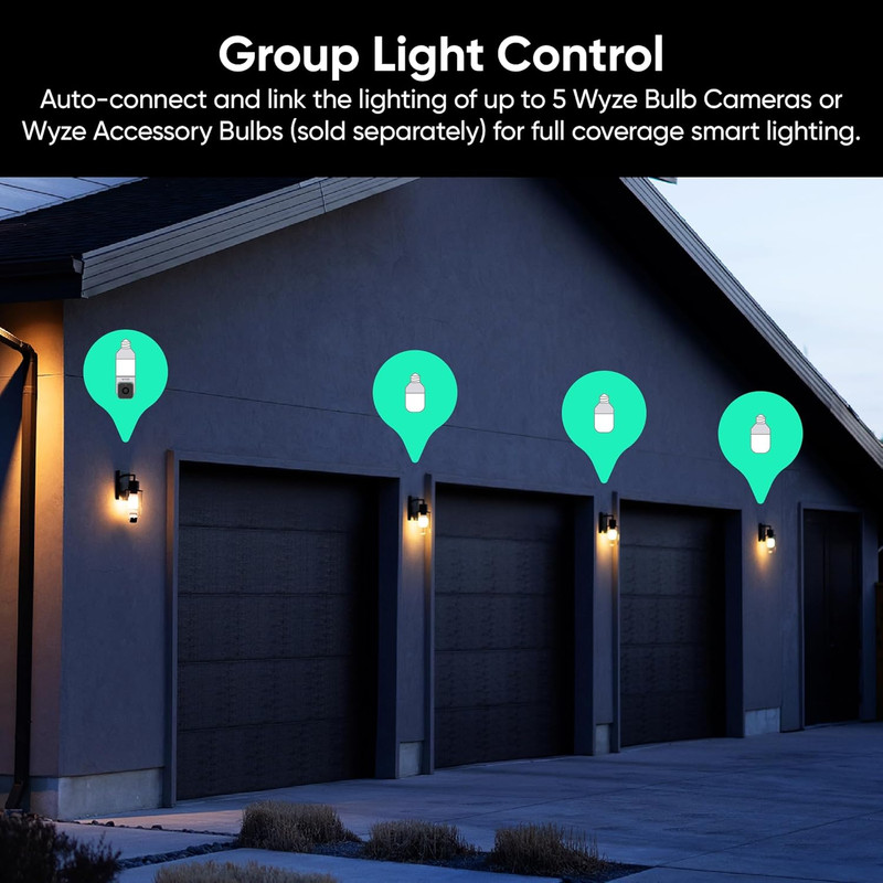Bulb Cam - 2K HD Smart Light Bulb Security Camera with Color Night Vision, 800-L gallery