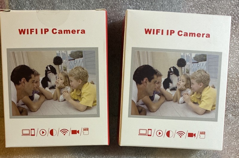 WiFi IP/Network Indoor Wireless Wi‑Fi USB Surveillance Camera, Black, 2 Cam