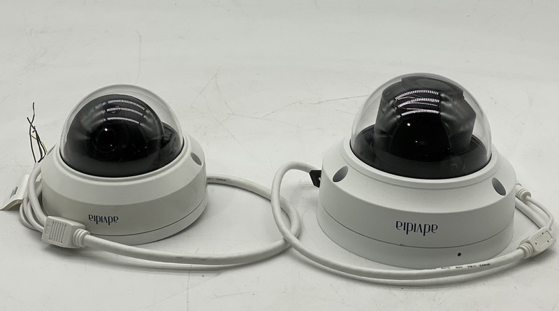Lot Of (2) Advidia M-46-V & M-46-FW 4MP Outdoor IP Dome Cameras PoE Night Vision
