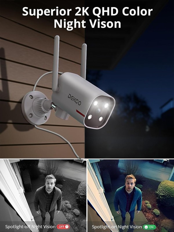 IoT-Ready 2K Outdoor Camera - 180° View, Color Night Vision & Voice Control gallery