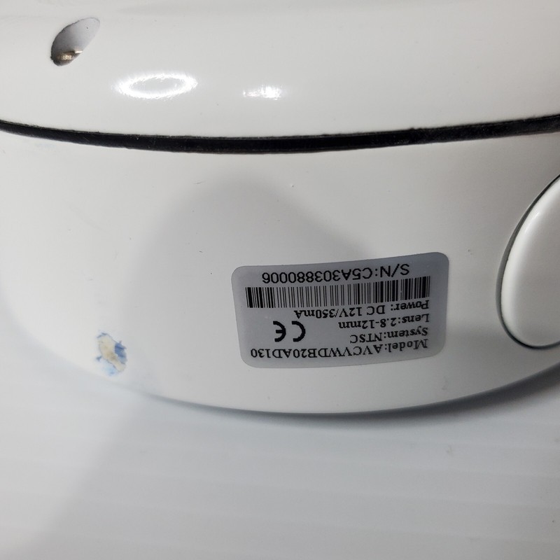 AVC Security Systems Dome Surveillance Camera Set Lot 4 White AVCVWDB20AD130 gallery