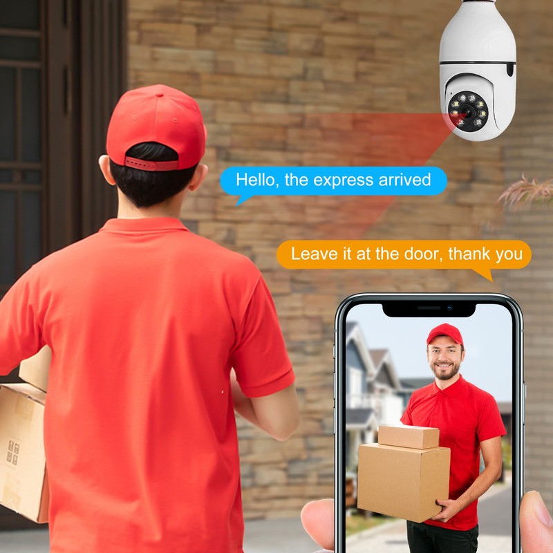 Security Camera 1080P E27 Light Bulb Wireless WiFi Camera Night Vision Home gallery