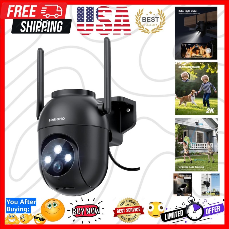 3MP Security Camera Outdoor Wired: Camera for Home Security Outdoor 2.4G/5G W…