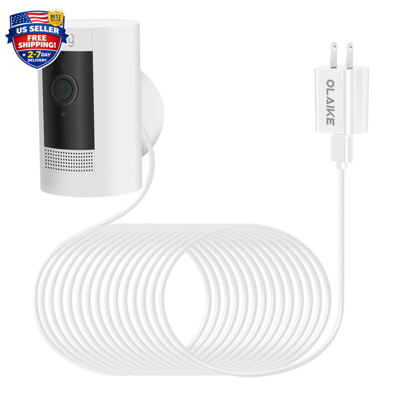 Indoor/Outdoor Power Adapter for Ring Stick up Cam Battery/Plug-In, Ring Spotlig