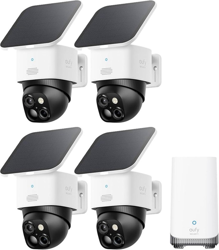 NEW eufy Security SoloCam S340 4-Cam Kit (HomeBase S380)