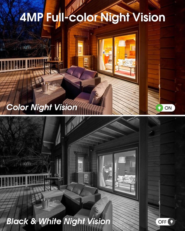 Floodlight Camera with Solar Panel, 4MP Battery Powered Security Cameras for ... gallery
