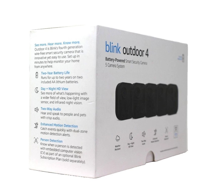 📷 Blink Outdoor 4- 5 Camera Wireless 1080p Smart Security System w/ Audio gallery