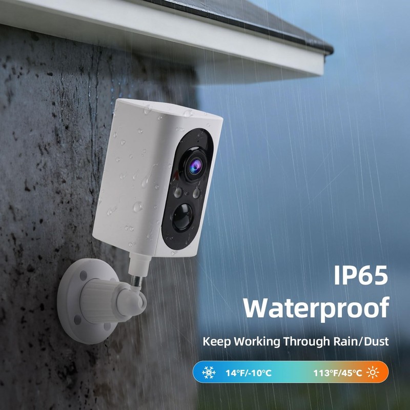 Cameras Wireless Outdoor 355° Pan Rotating 2K Color Night Vision Cameras for ... gallery