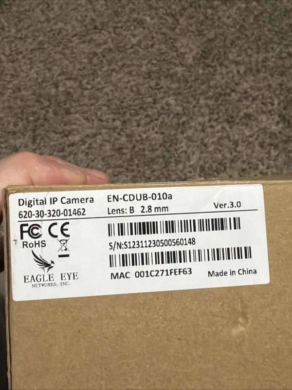 EAGLE EYE DIGITAL IP CAMERA EN-CDUB-010A LENS: B 2.8mm NEW gallery