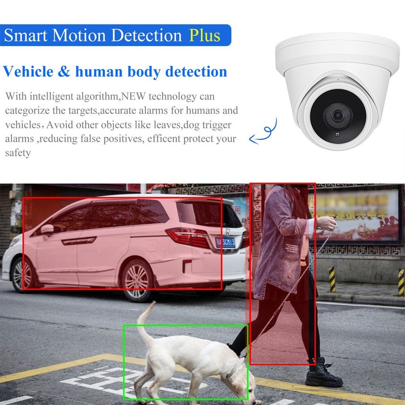 Vikylin 8MP 4K CCTV PoE IP Camera Human/Vehicle Detection IR Light Night Vision gallery