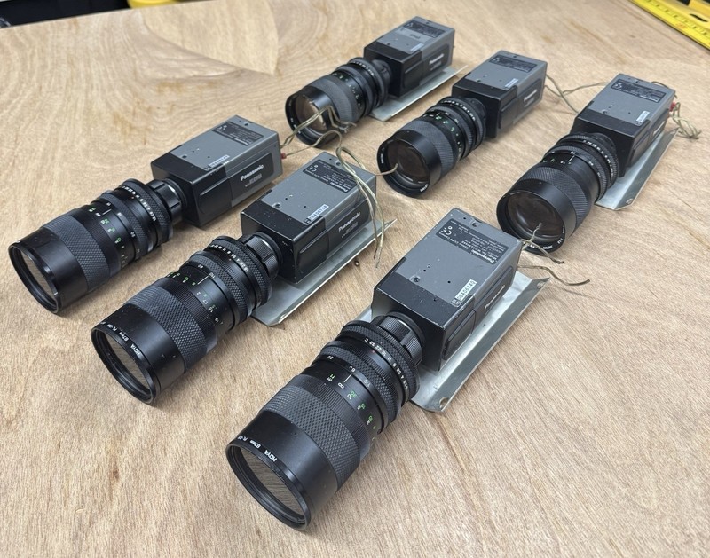 Lot of 6 • Panasonic WV-CL924AE CCTV Camera Navitar 11-110mm f/1.8 Lens UNTESTED