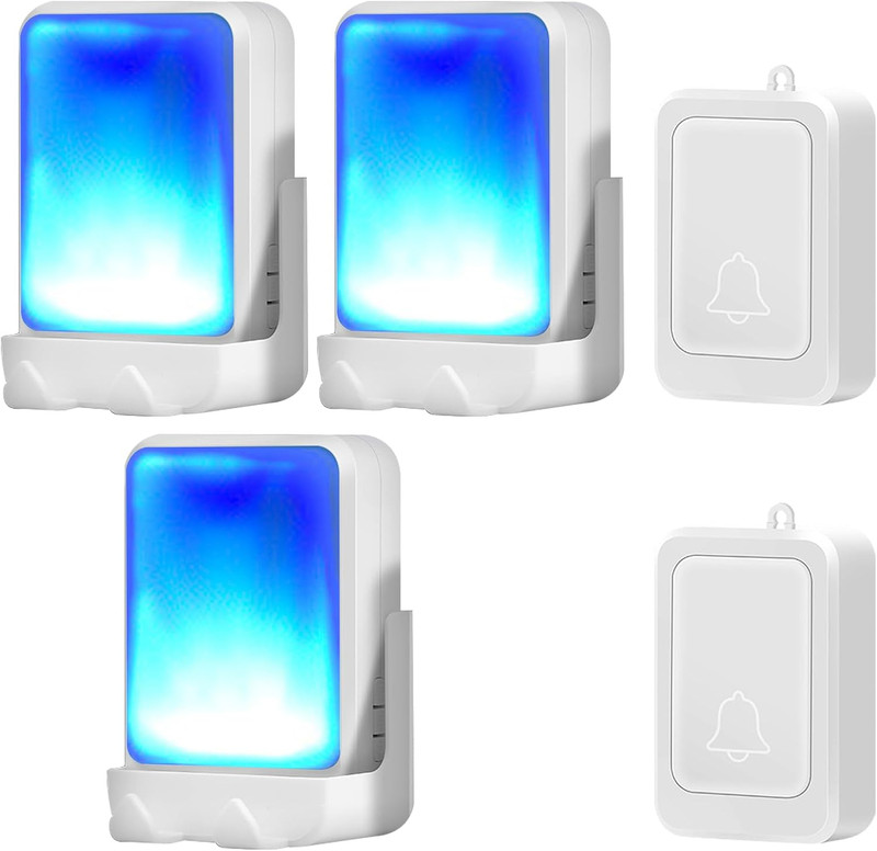 Loud Flash Doorbell with 7 Colors of Bright Light and 4 Volumes, Wireless Doorbe gallery