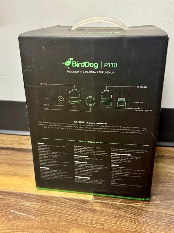 Birddog P110 1080P FULL NDI® PTZ CAMERA (Black) *OPEN BOX* gallery