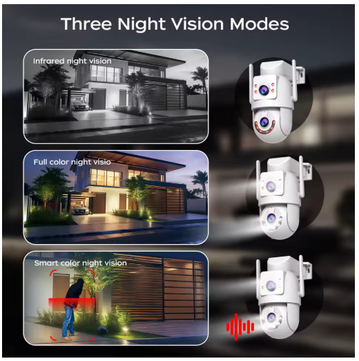 Jooan 4K 8MP WiFi PTZ Security Camera Dual Lens AI Tracking gallery