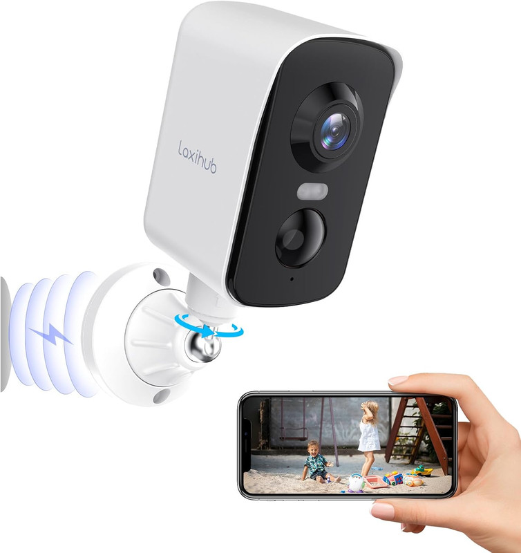 Arenti 340° Pan Wireless Security Camera Outdoor Magnetic, 3MP Battery Powered W gallery